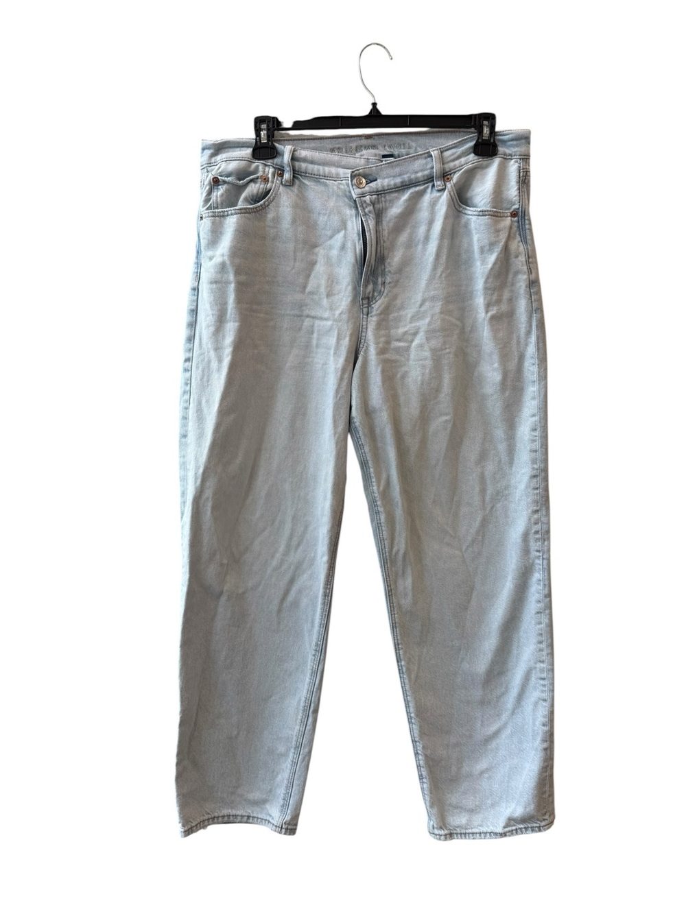 American Eagle‎ Women's Strigid Super High Rise Baggy Straight Jeans Size 16